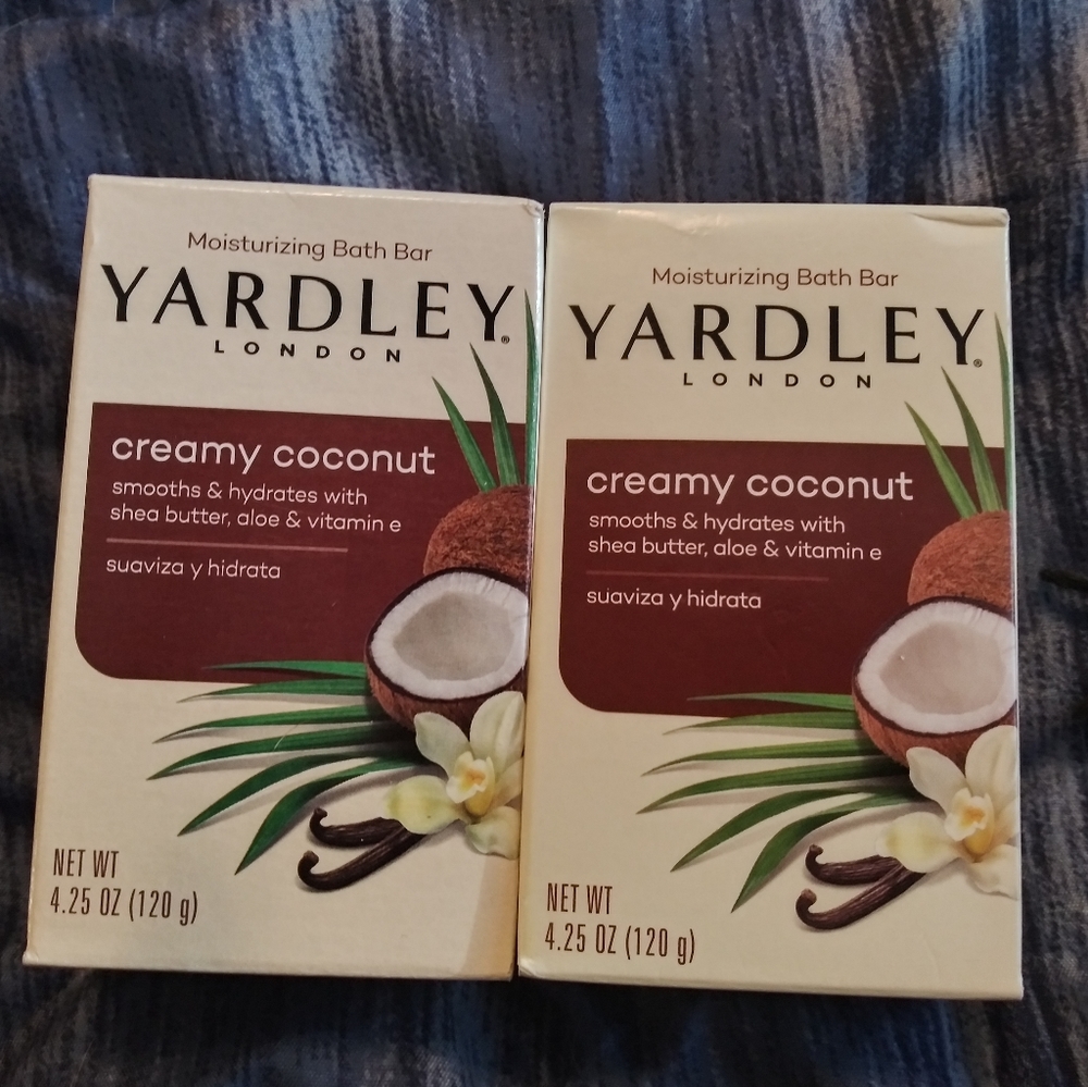 2 bars of Yardley London Creamy Coconut